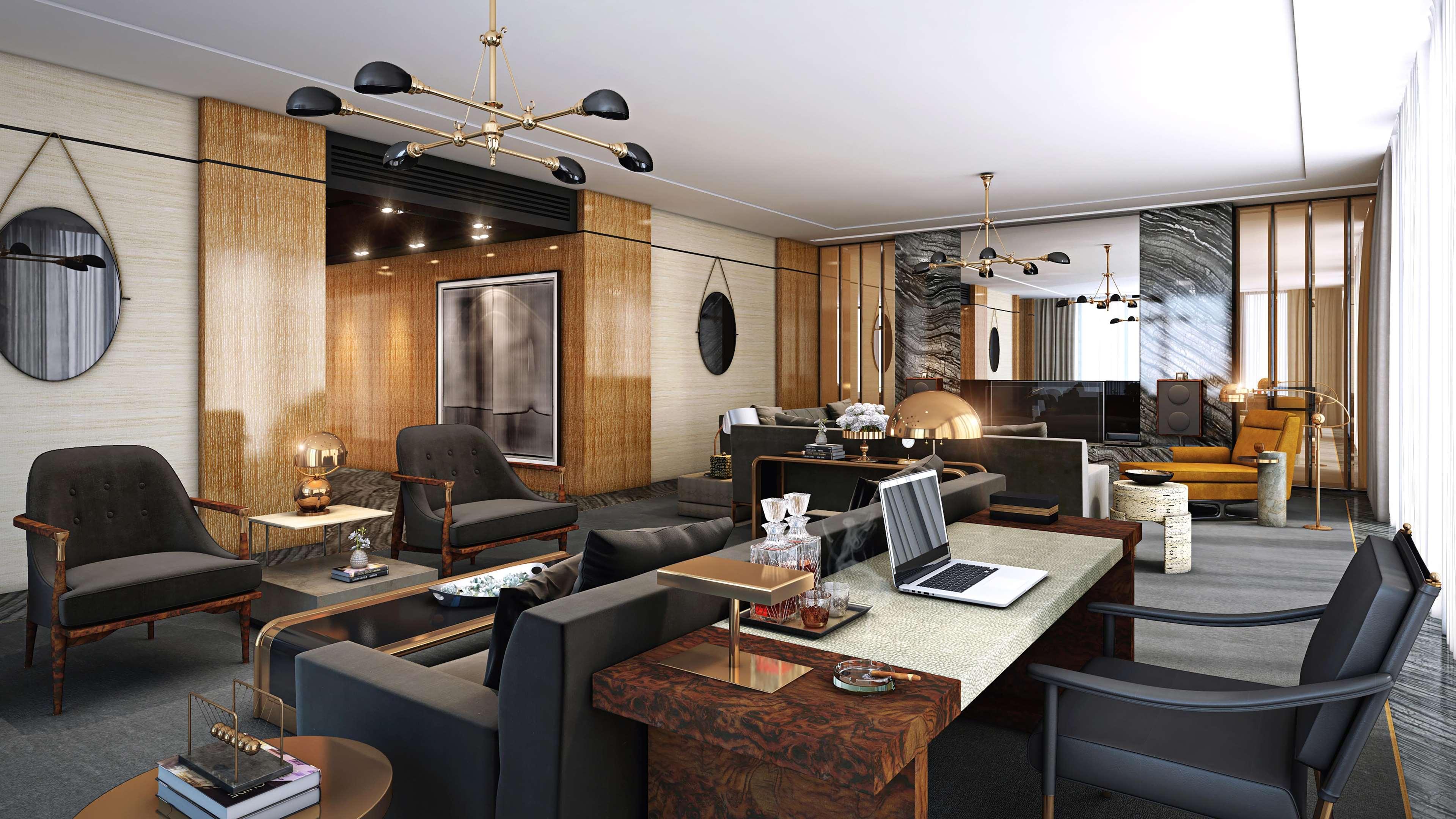 Waldorf Astoria Dubai International Financial Centre Hotel Exterior foto Office interior design